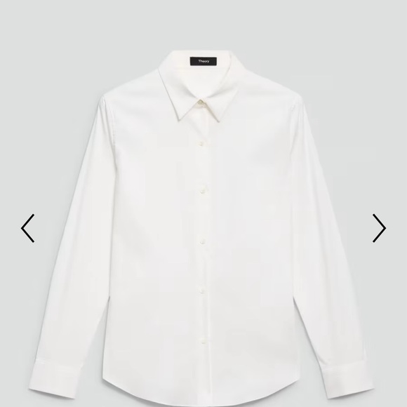 Theory Fitted Shirt in Good Cotton, Large - Picture 4 of 11